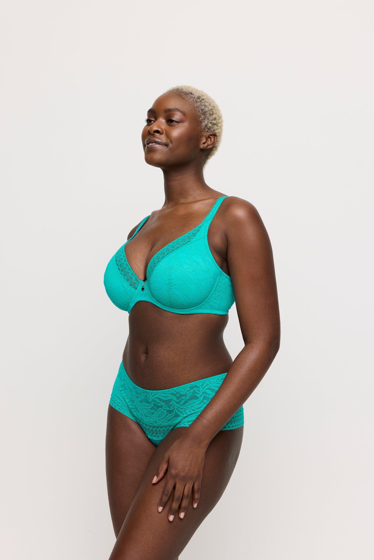 Primadonna Twist Palermo plunge bh halve mousse cups Sunny Teal