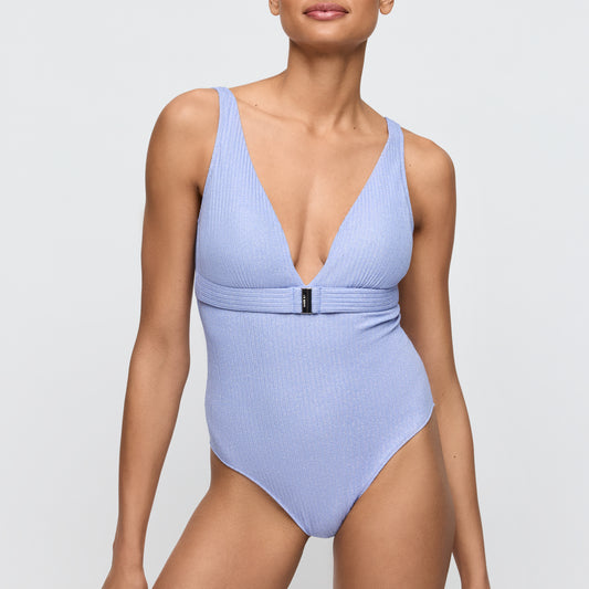 Marie Jo Swim Tinjis plunge badpak zonder beugels Sparkling dusk