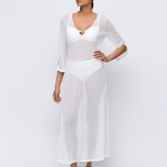 Marie Jo Swim Taleah badmode caftan elfin white
