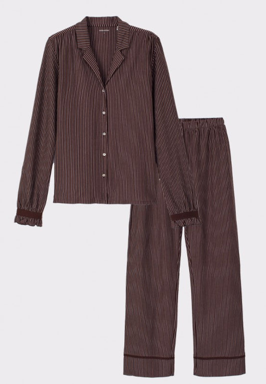 lordsxlilies pyjama verticale streep - bruin