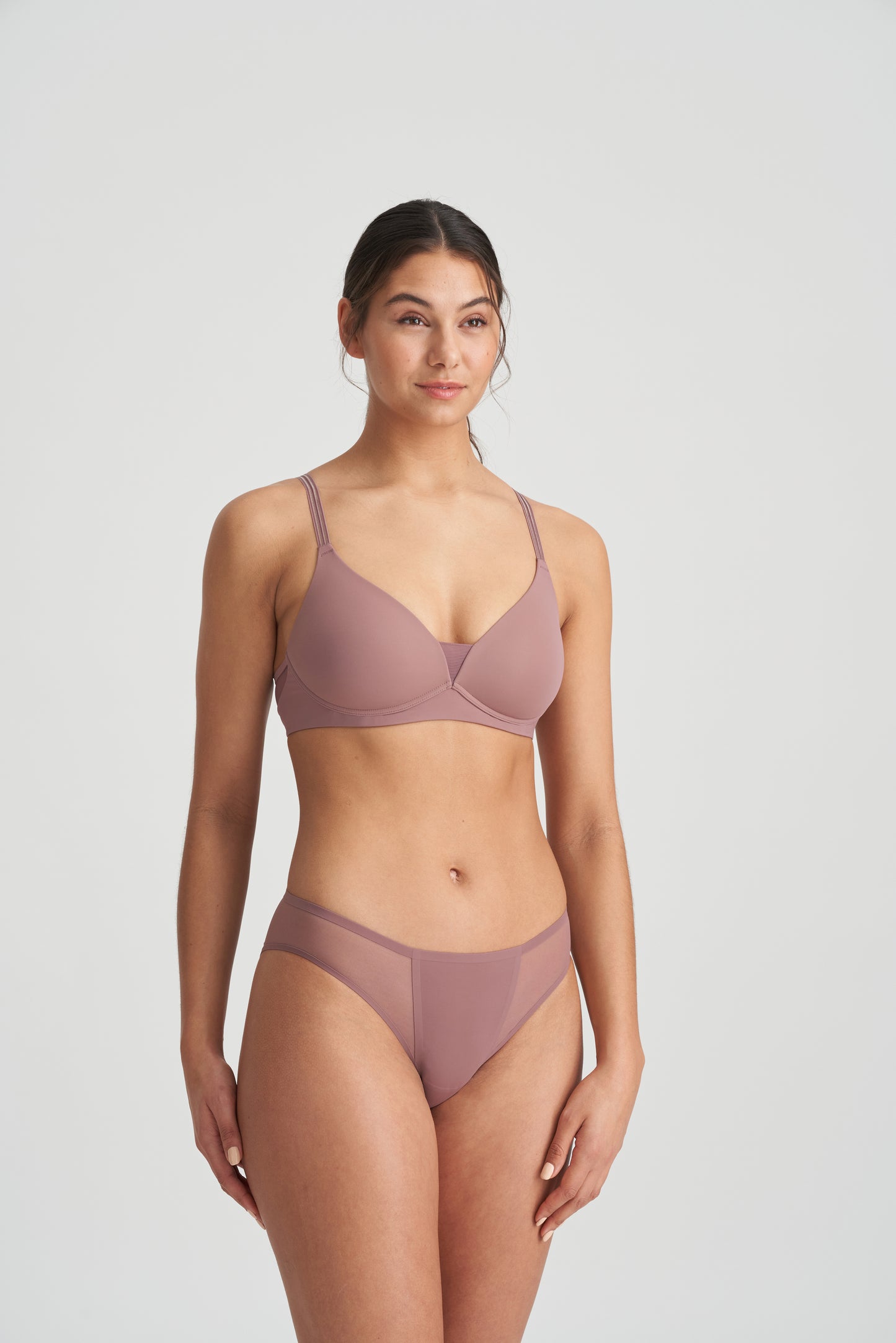 Marie Jo Louie volle cup bh zonder beugels satin taupe