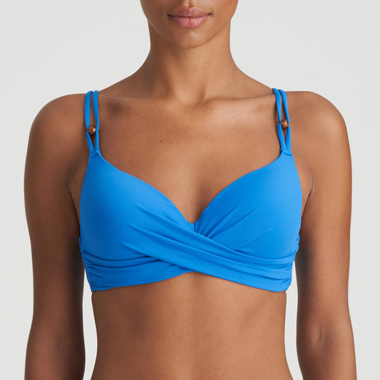 Marie Jo Swim Flidais voorgevormde plunge bikinitop mistral blauw