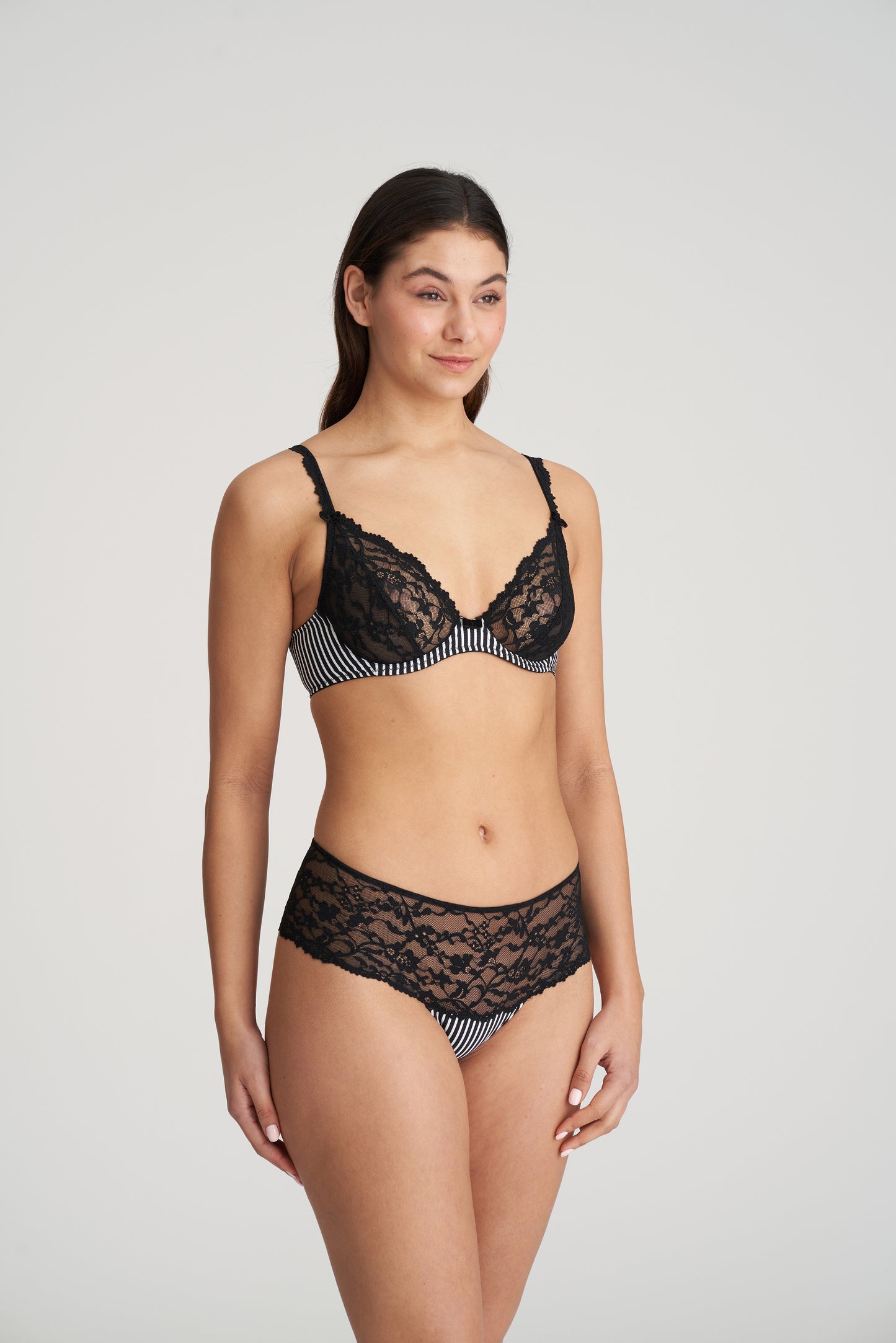 Marie Jo Sydny plunge bh tuxedo black