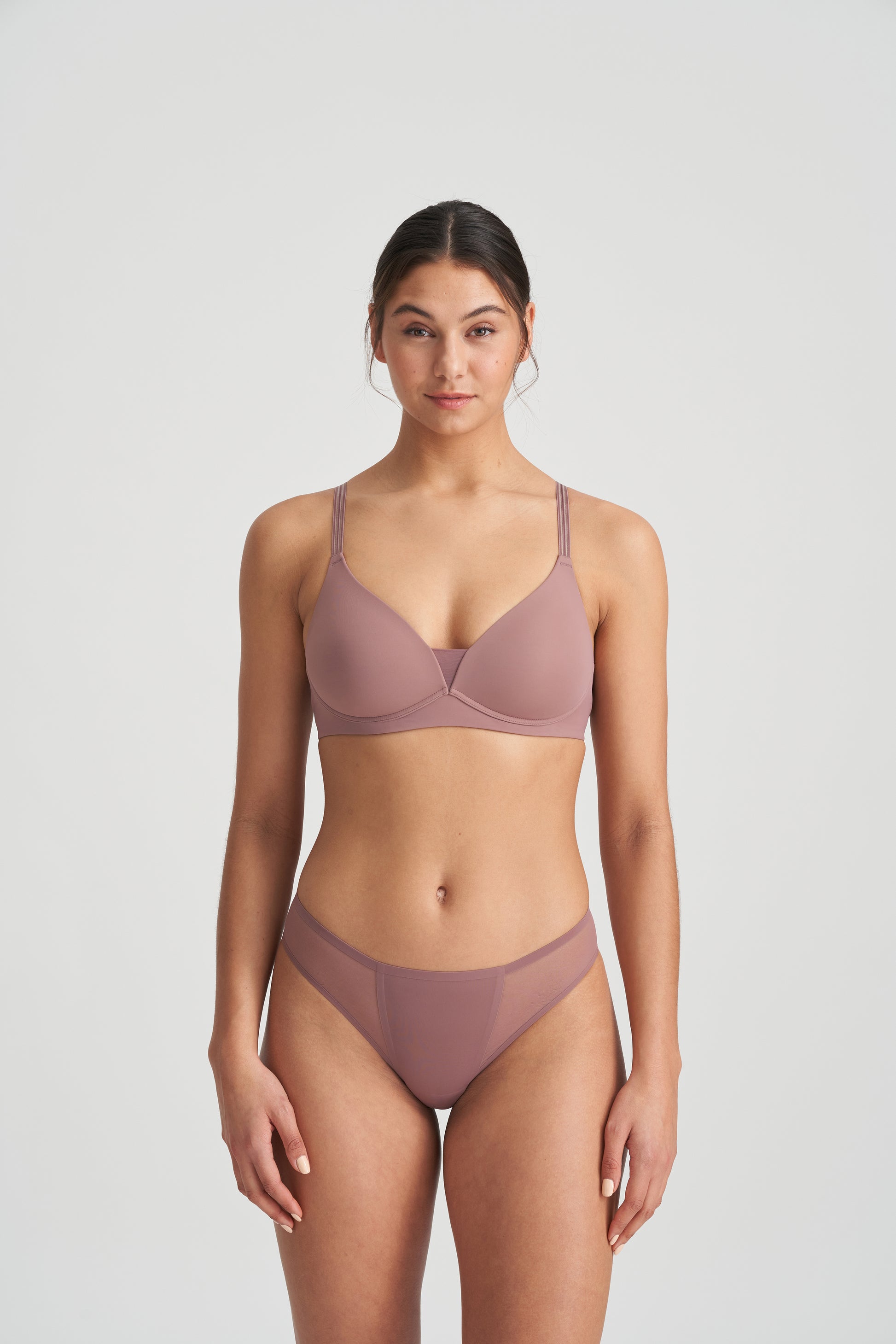 Marie Jo Louie volle cup bh zonder beugels satin taupe