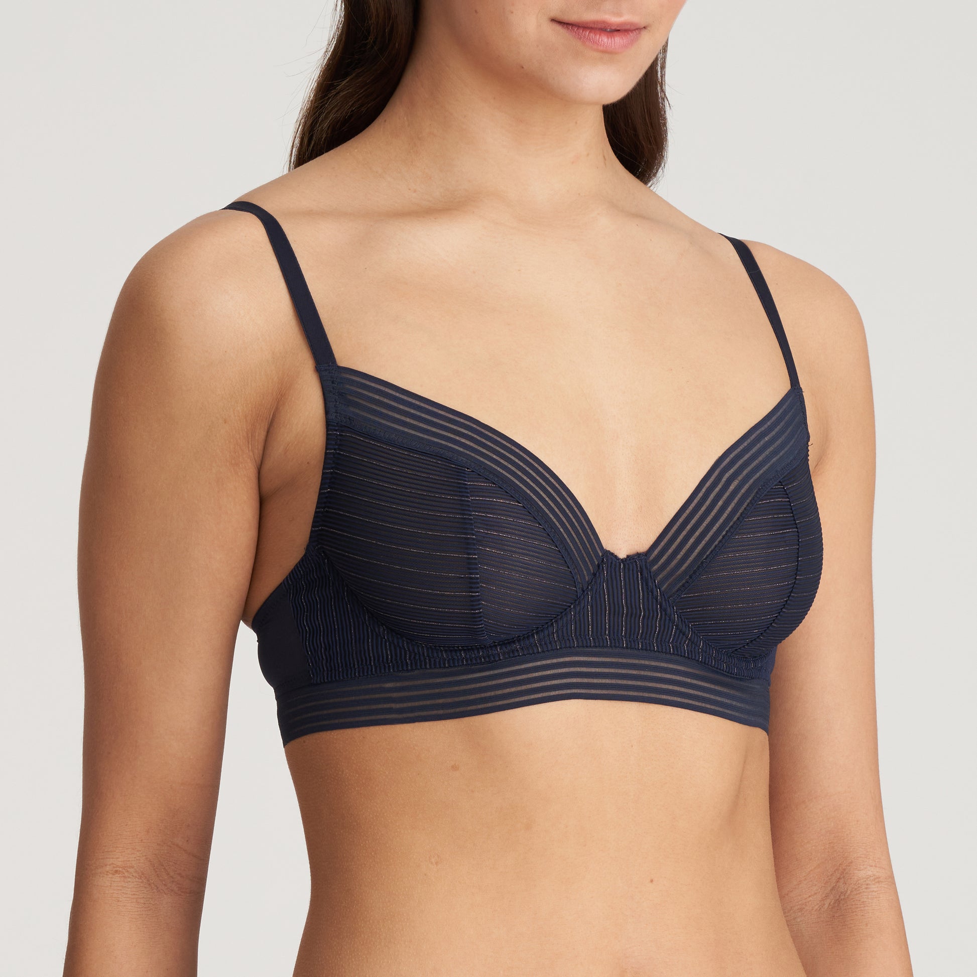 Marie Jo Tokuda plunge bh longline velvet blue