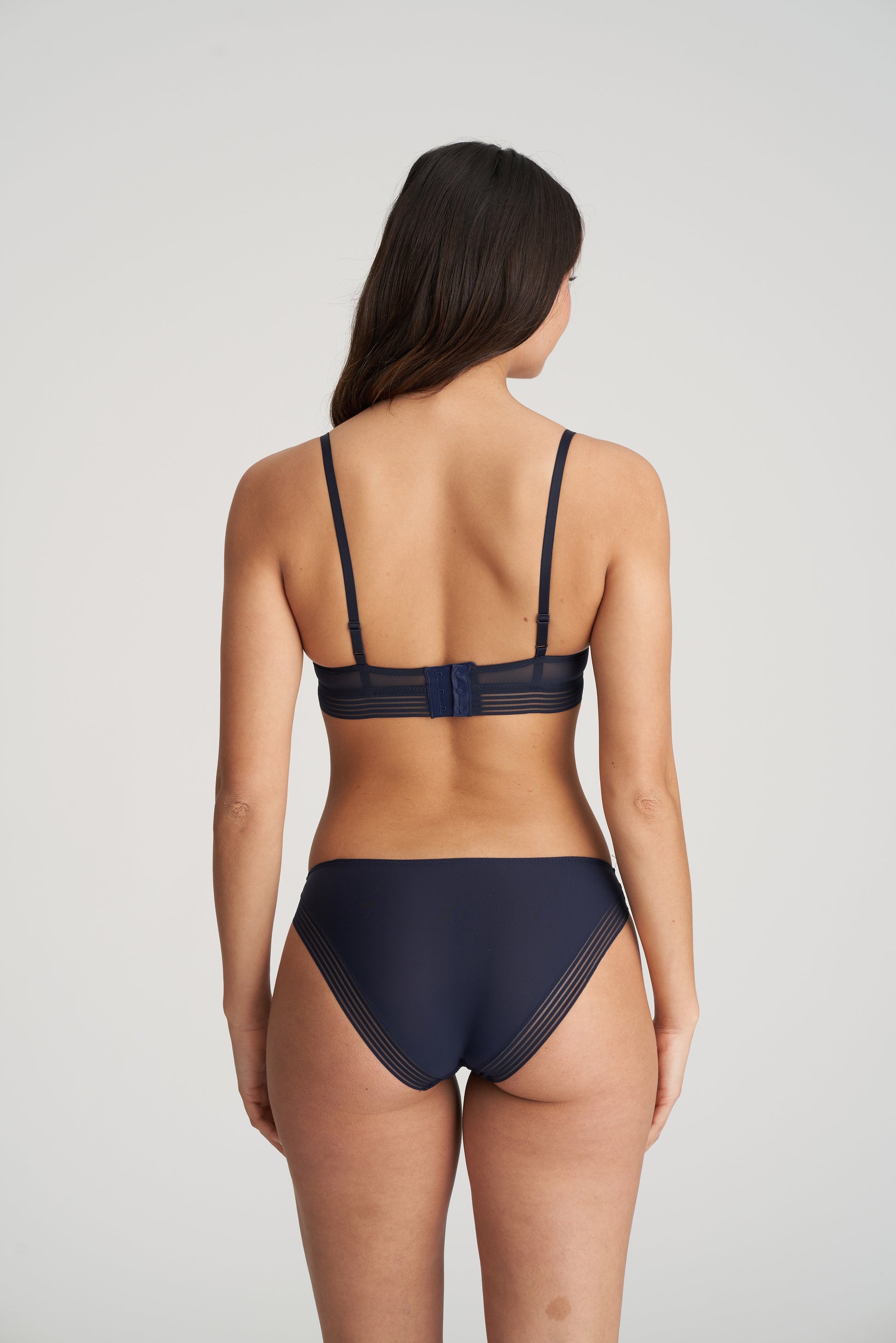 Marie Jo Tokuda plunge bh longline velvet blue