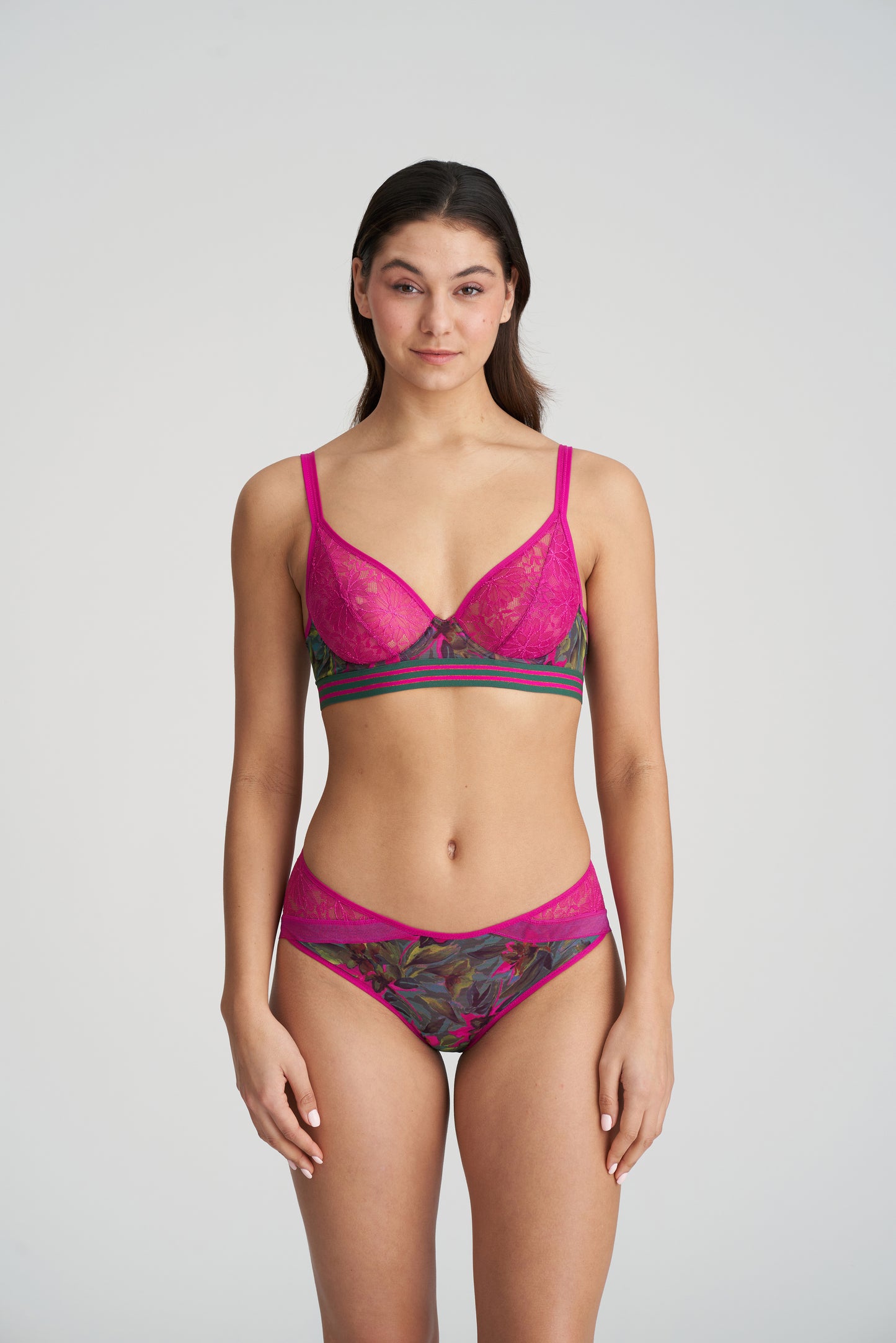 Marie Jo Cuzco plunge bh longline tropical fusion