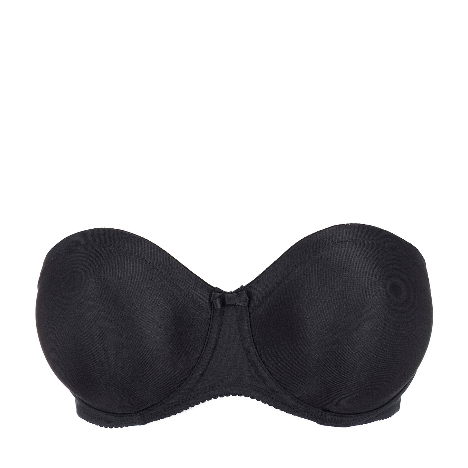 Primadonna Satin strapless bh zonder mousse zwart