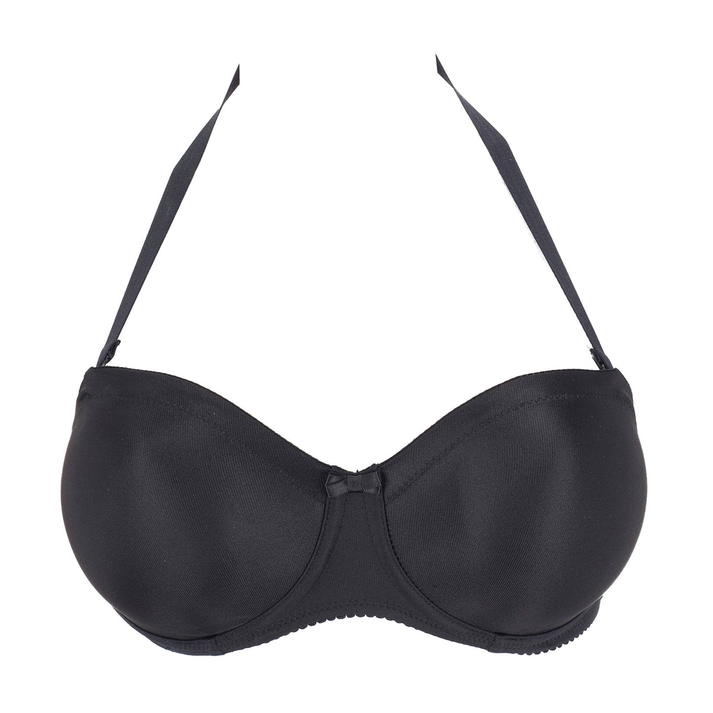 Primadonna Satin strapless bh zonder mousse zwart