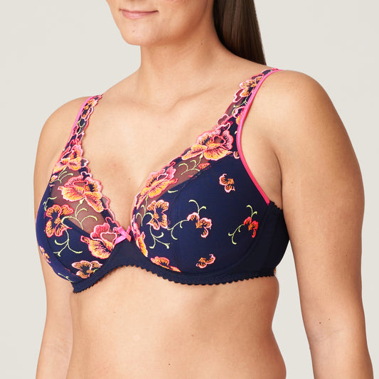 Primadonna Devdaha plunge bh halve mousse cups velvet blue