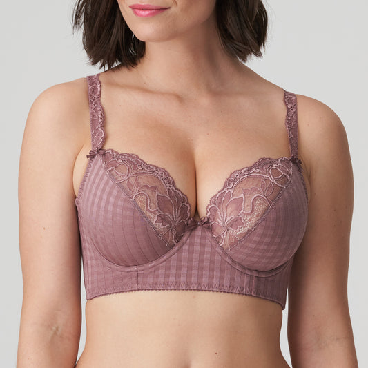 Primadonna Madison plunge bh longline satin taupe