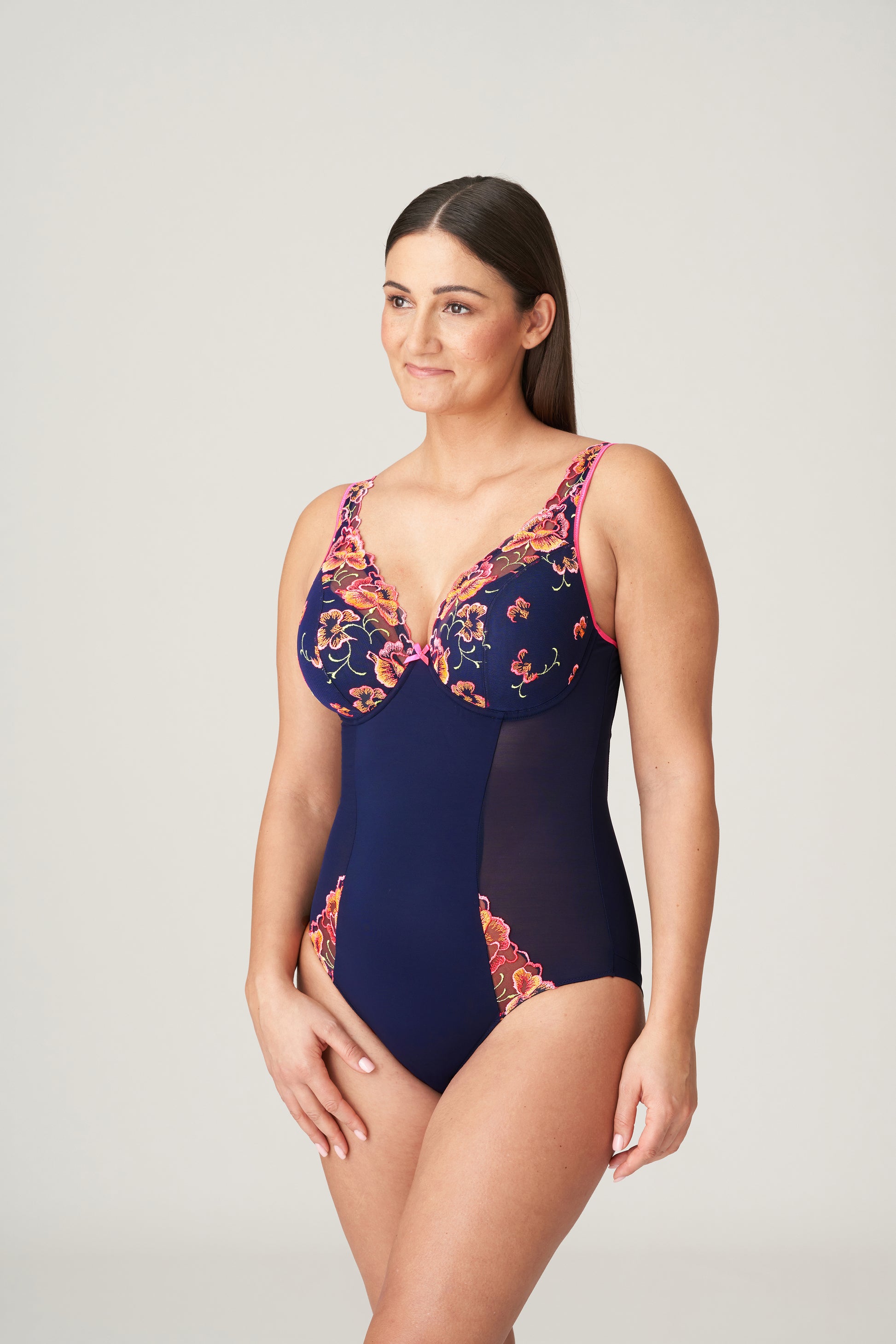 Primadonna Devdaha plunge body halve mousse cups velvet blue