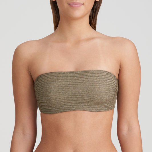 Marie Jo Swim Tinjis voorgevormde bikini strapless golden olive