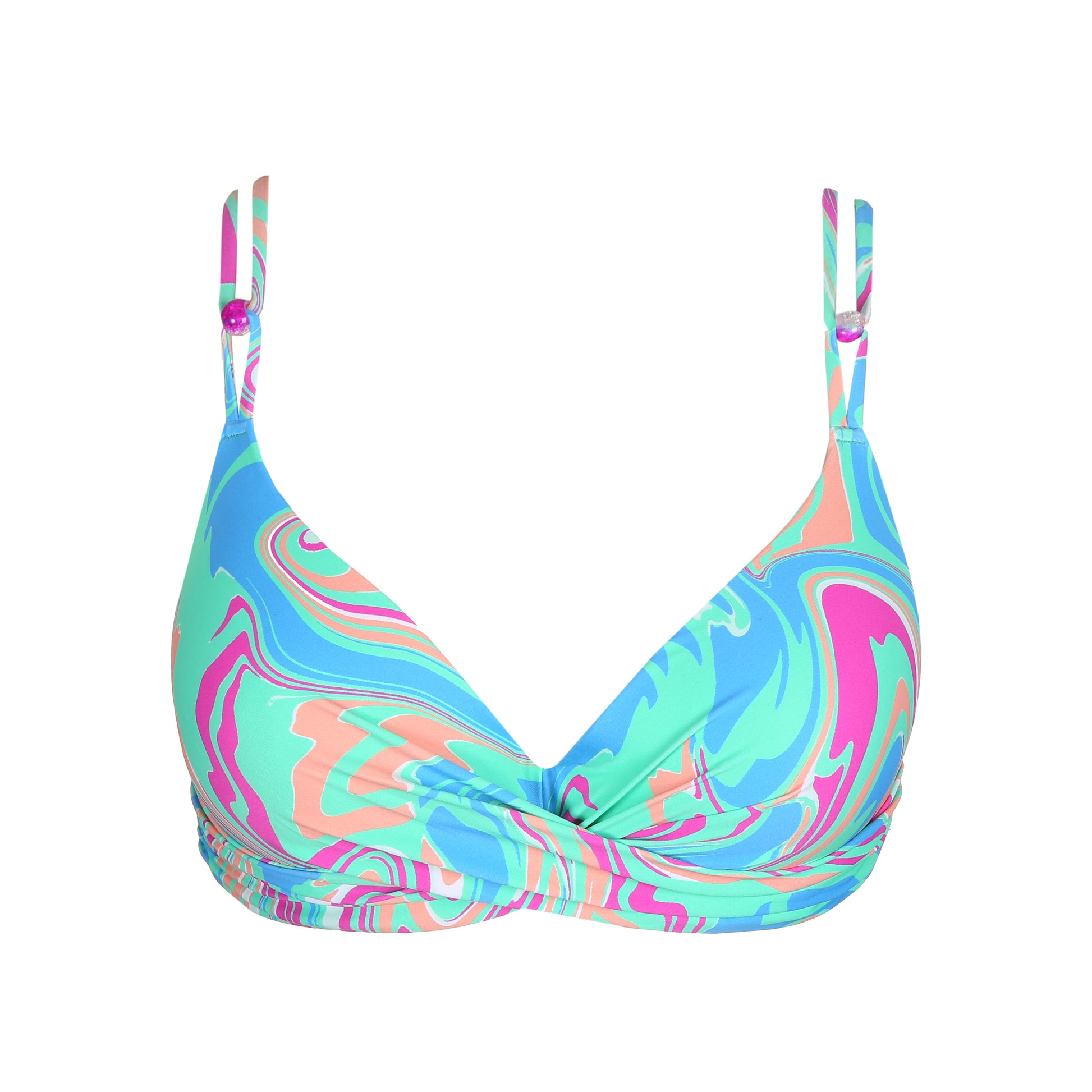 Marie Jo Swim Arubani voorgevormde plunge bikinitop Ocean Swirl