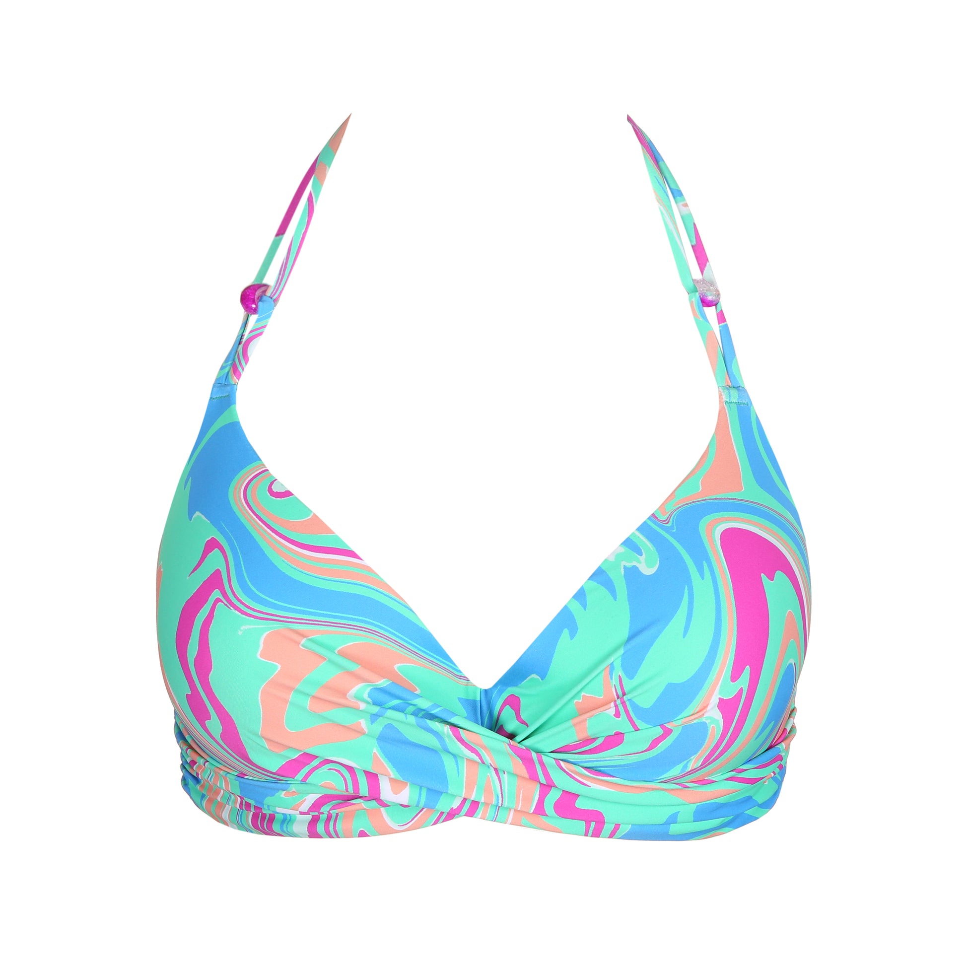 Marie Jo Swim Arubani voorgevormde plunge bikinitop Ocean Swirl