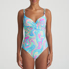 Marie Jo Swim Arubani voorgevormd plunge badpak Ocean Swirl