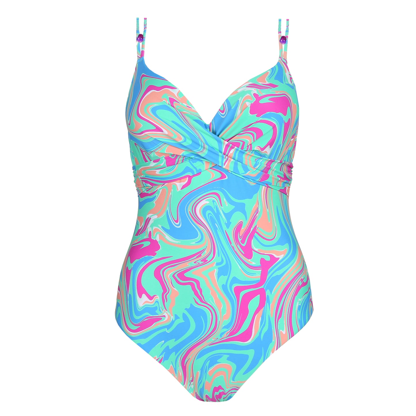 Marie Jo Swim Arubani voorgevormd plunge badpak Ocean Swirl