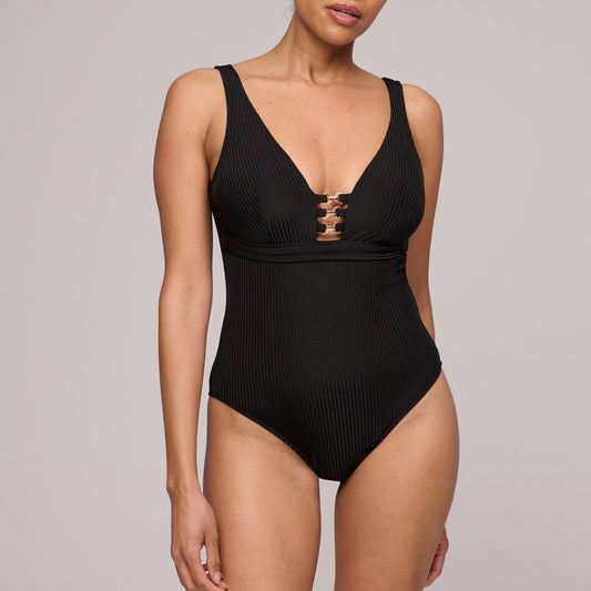 Marie Jo Swim Emly plunge badpak zonder beugels zwart