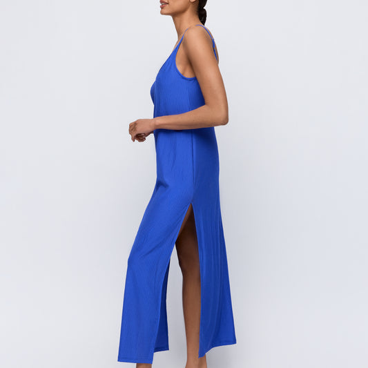 Marie Jo Swim Emly badmode lange jurk Electric Blue