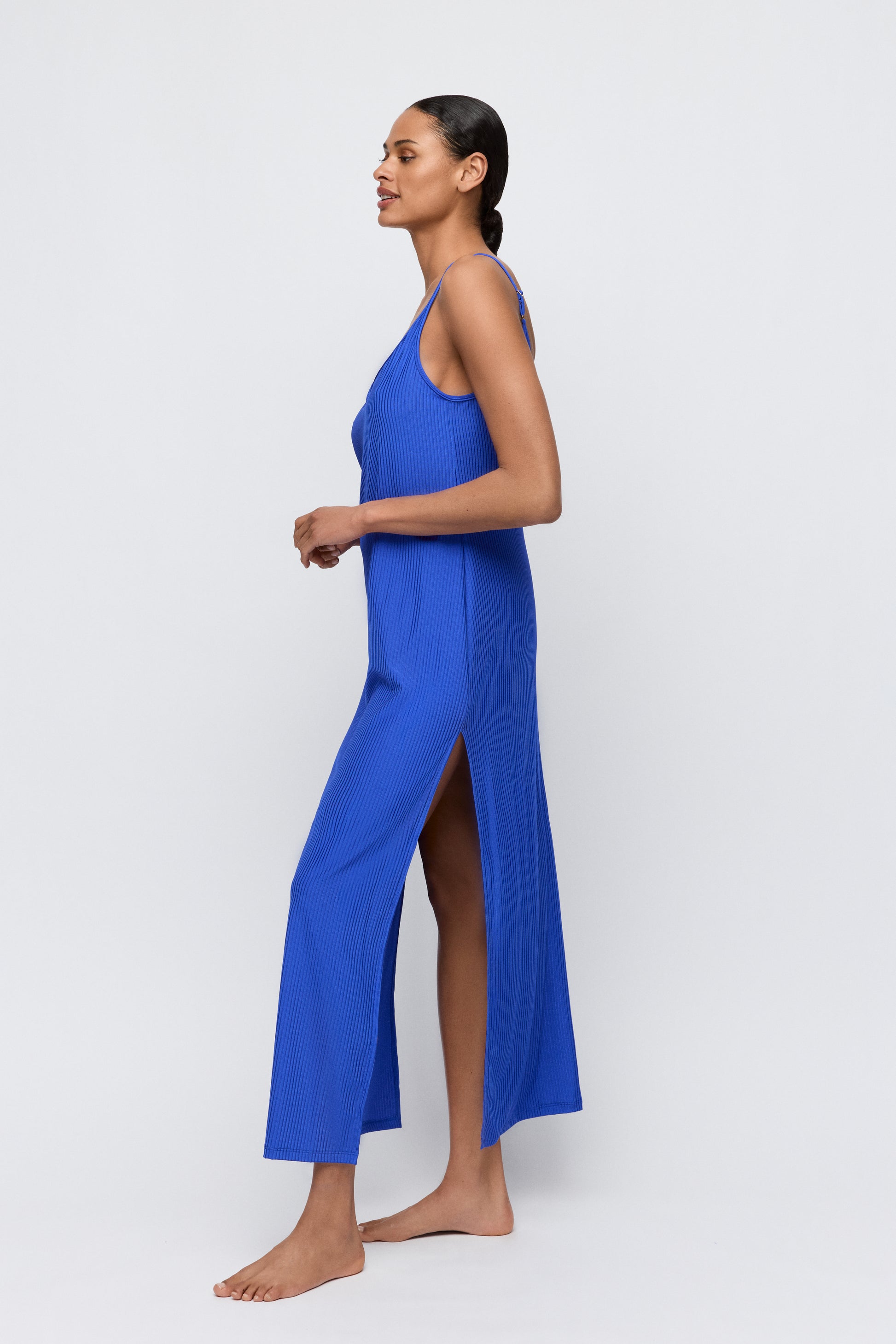 Marie Jo Swim Emly badmode lange jurk Electric Blue