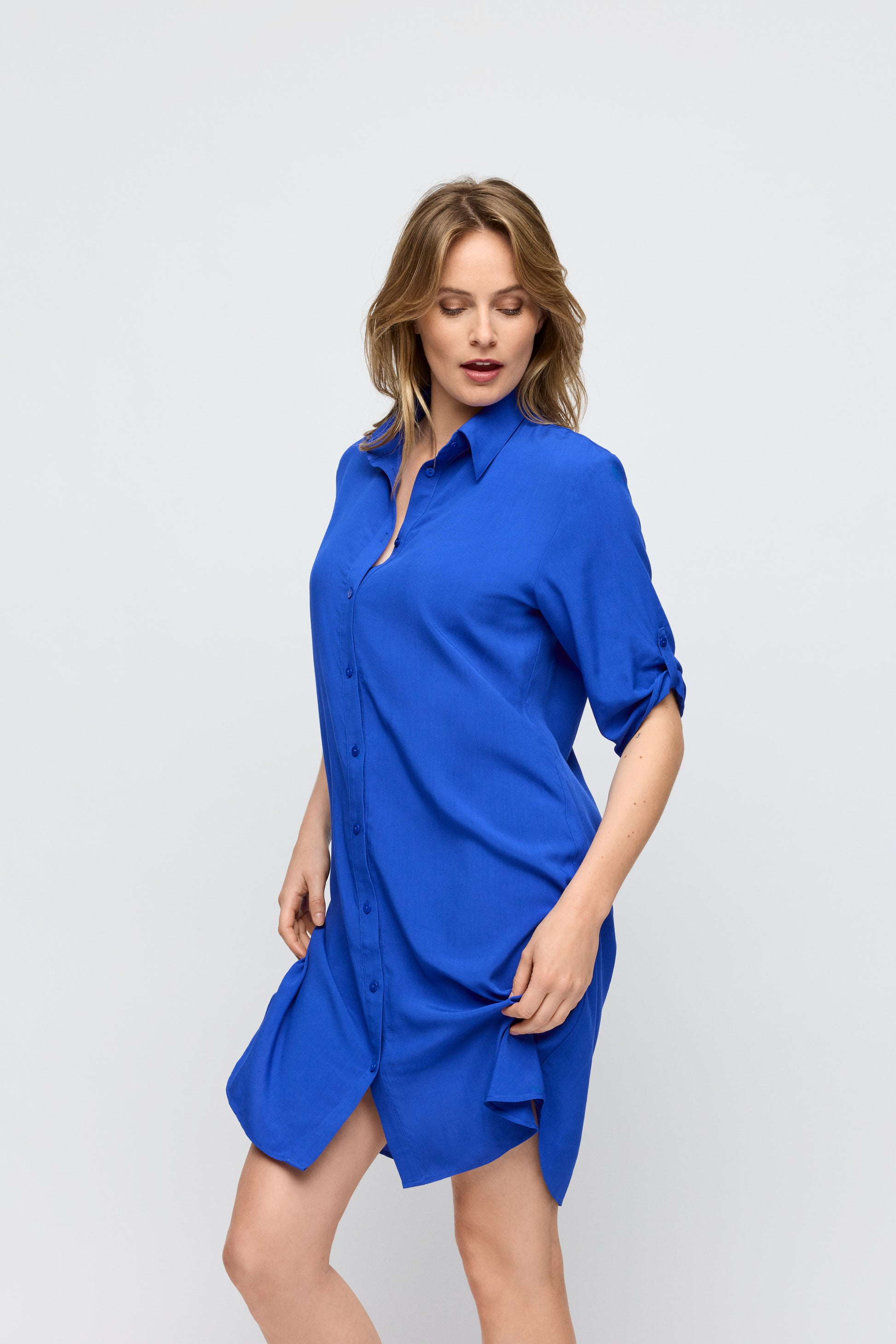 Marie Jo Swim Emly badmode kort jurkje Electric Blue