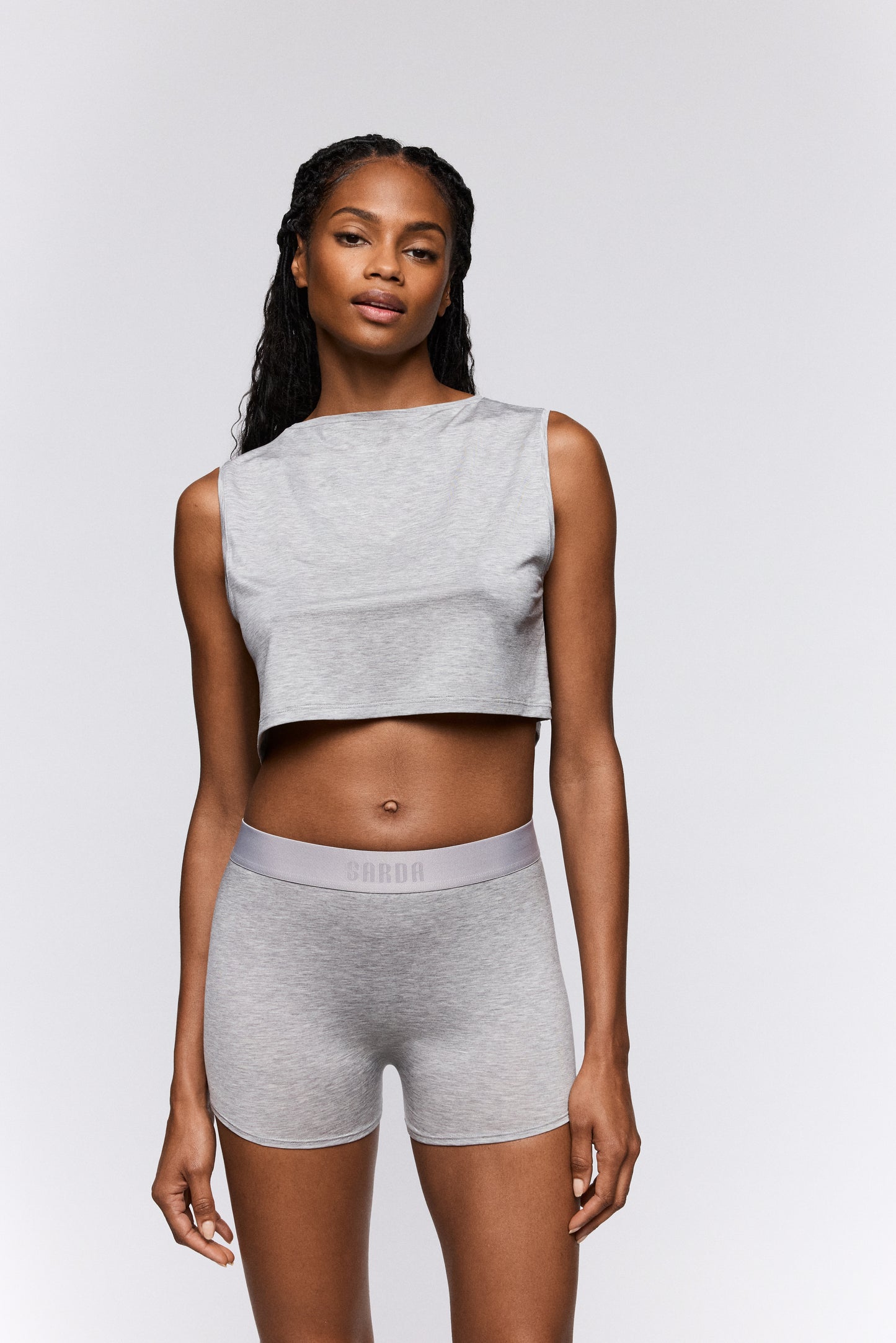 Sarda Sifan biker shorts Silver Metal