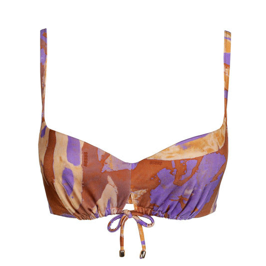 Sarda Swim Johanson voorgevormde plunge bikinitop Kalahari Sand