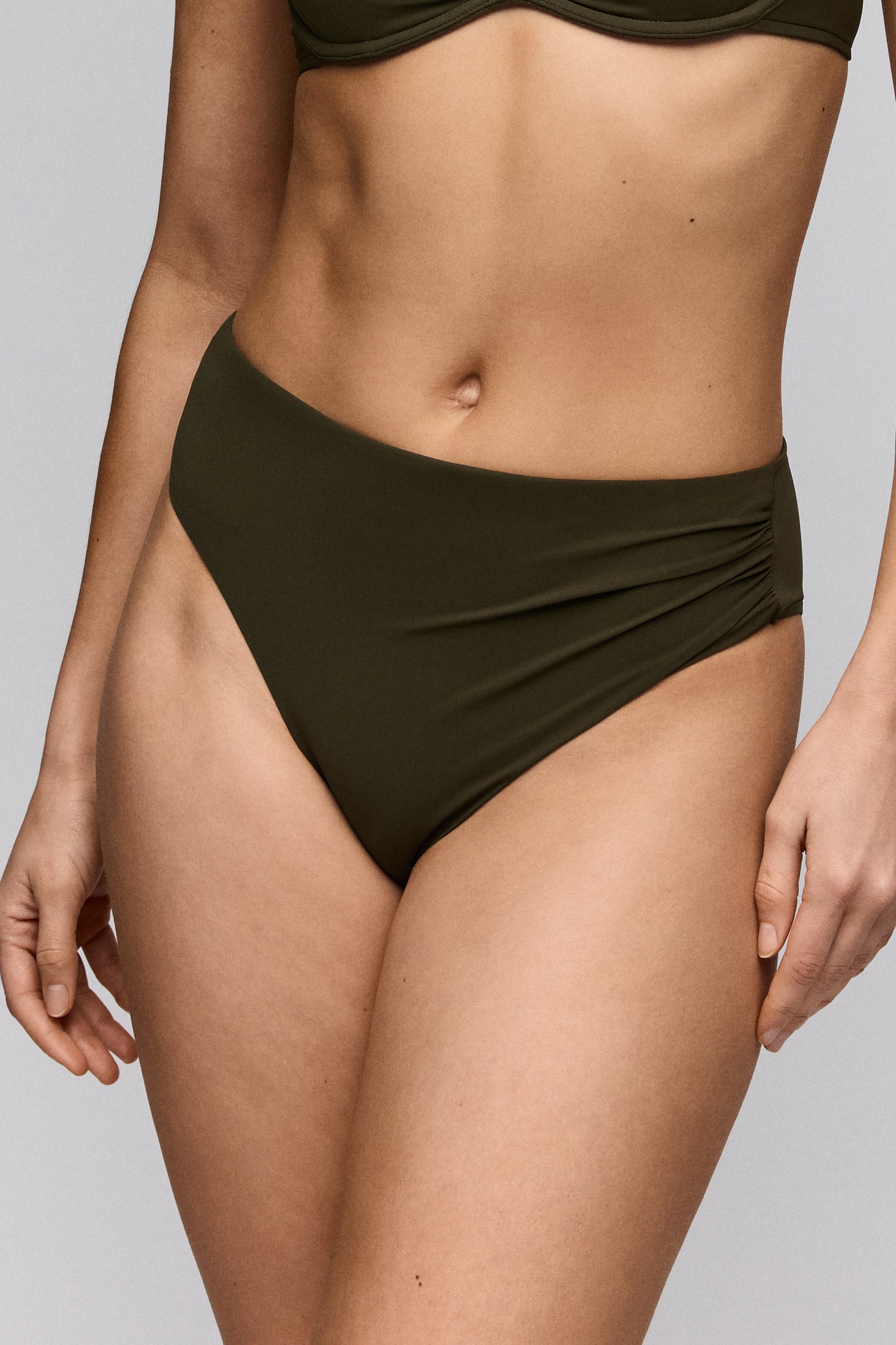 Sarda Swim Lita bikini taillenslip olive green
