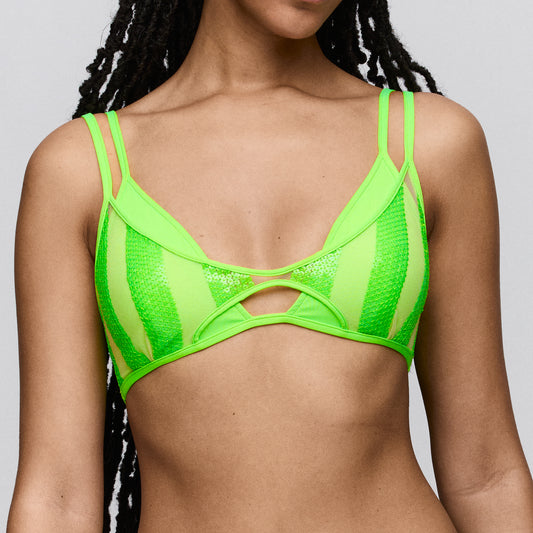 Sarda Swim Sha voorgev. mini triangel bikini neon