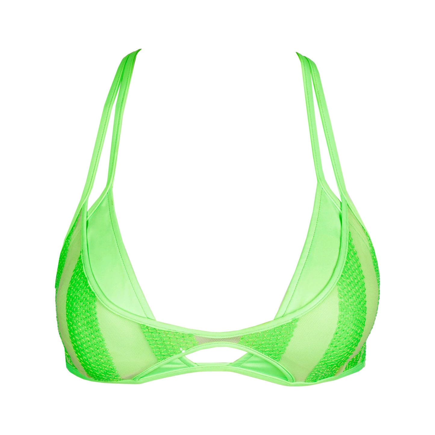 Sarda Swim Sha voorgev. mini triangel bikini neon