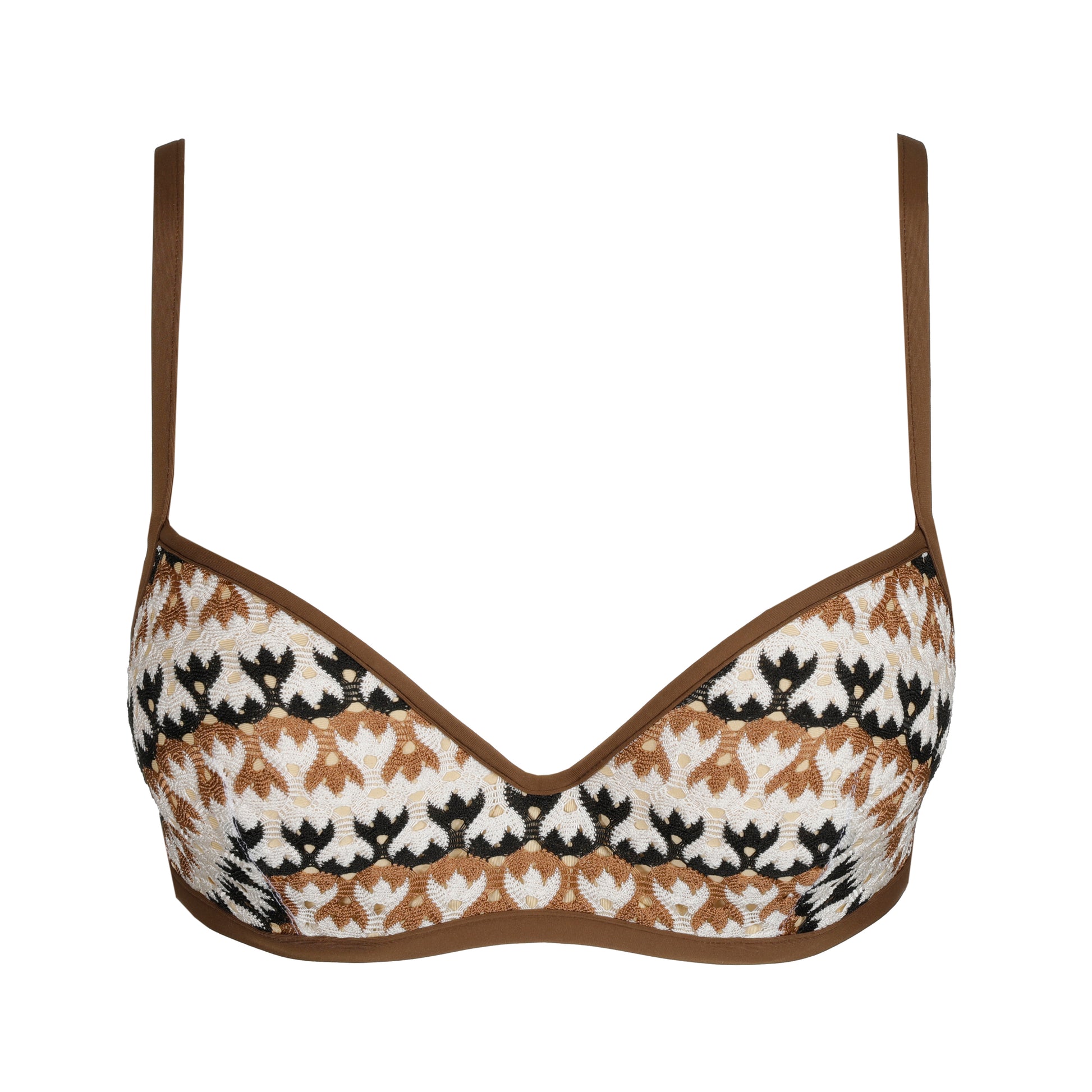 Sarda Swim Biles voorgevormde plunge bikinitop zand