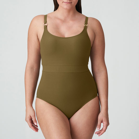 PrimaDonna Swim Sahara voorgevormd badpak beugelloos olijf