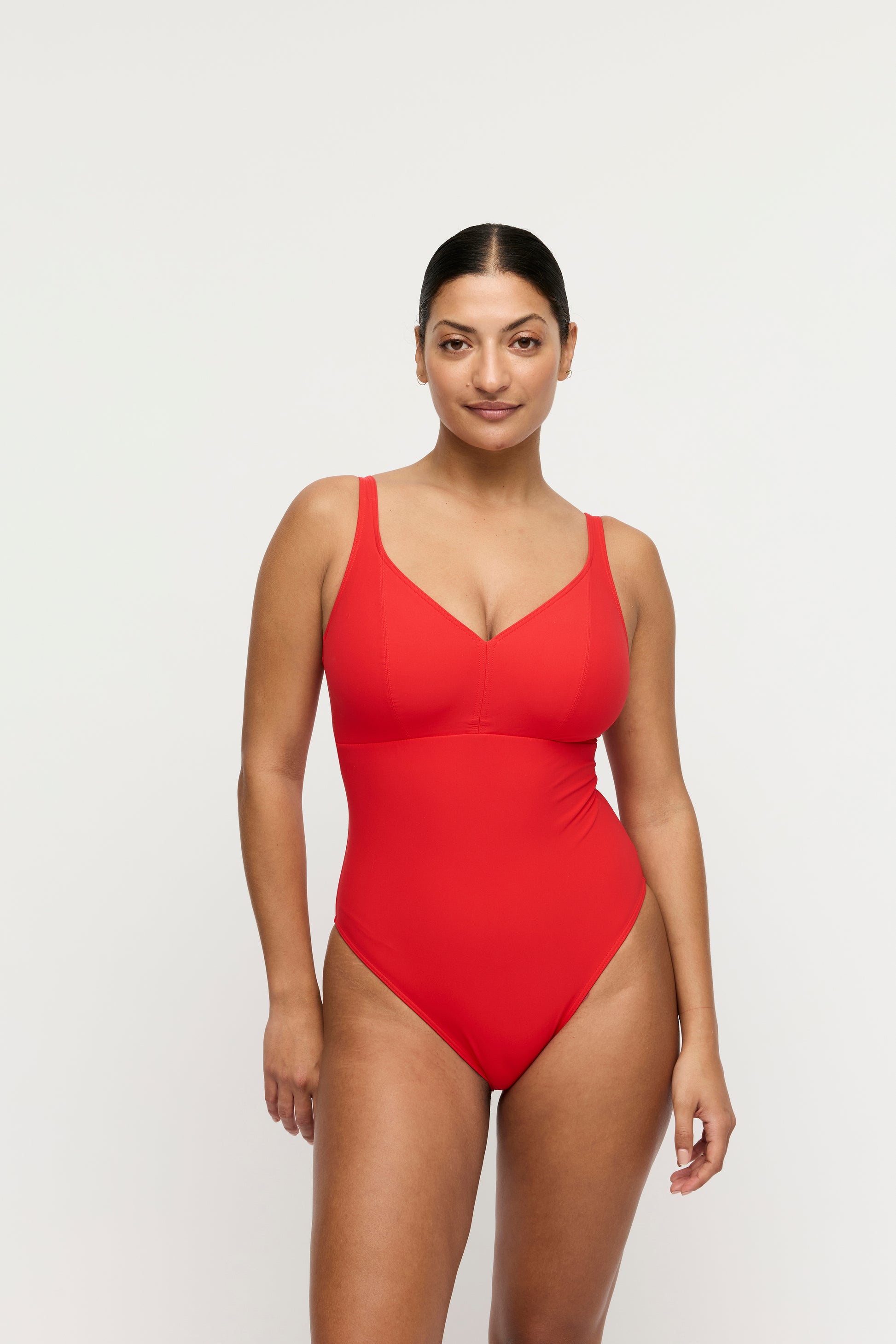 Primadonna Swim Aswan plunge badpak zonder beugels fiesta rood