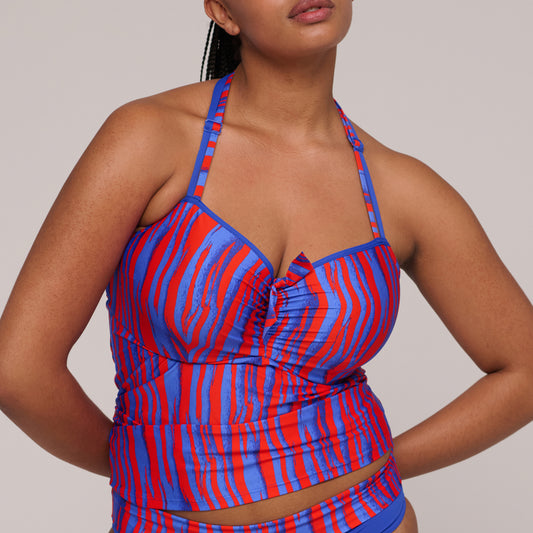 PrimaDonna Swim Skudai voorgevormde volle cup tankini Wild stripes