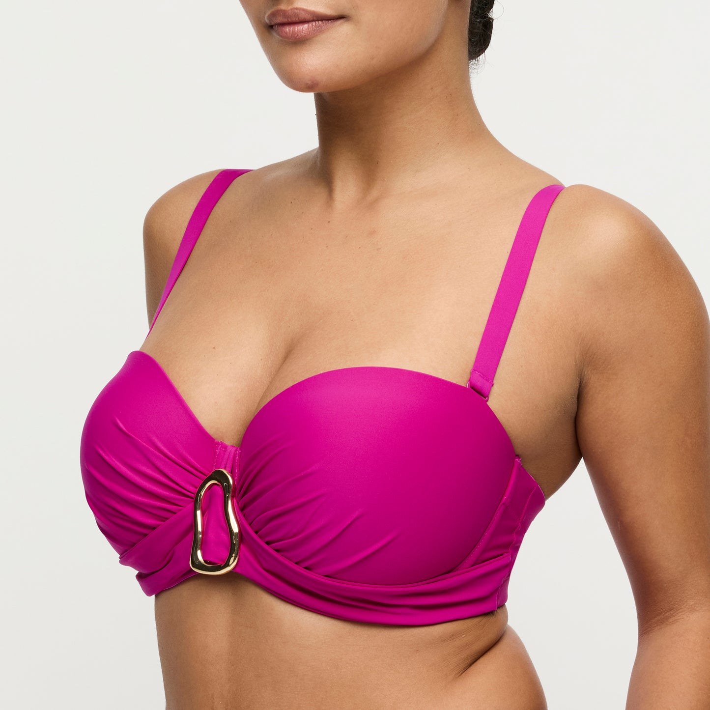 Primadonna Swim Uvita voorgevormde bikini strapless Deep Magenta
