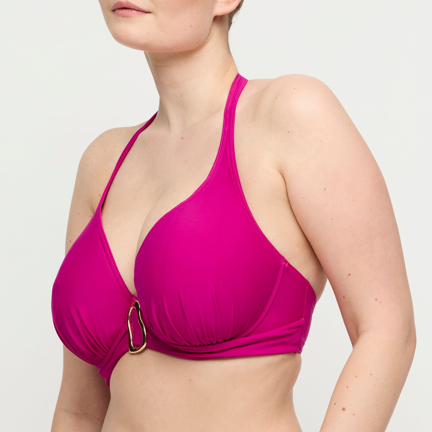 Primadonna Swim Uvita voorgevormde plunge bikinitop Deep Magenta