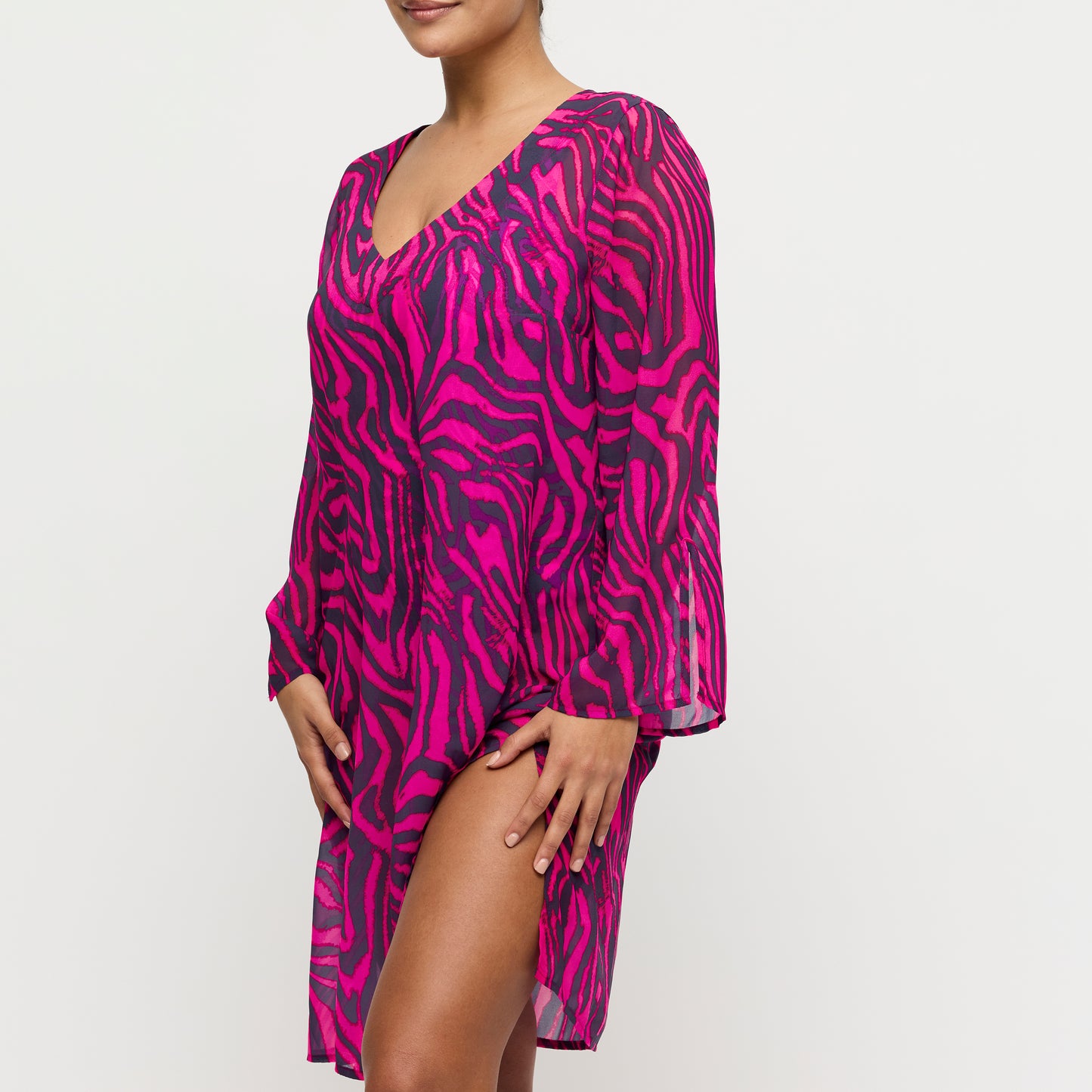Primadonna Swim Malabo badmode caftan hot pink zebra