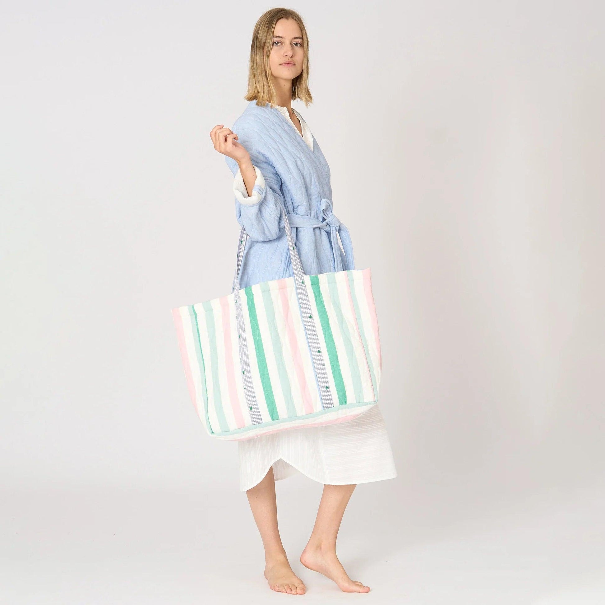 Dorélit Beach Bag accessoire Chambray gestreept - Lingerie Valentijn