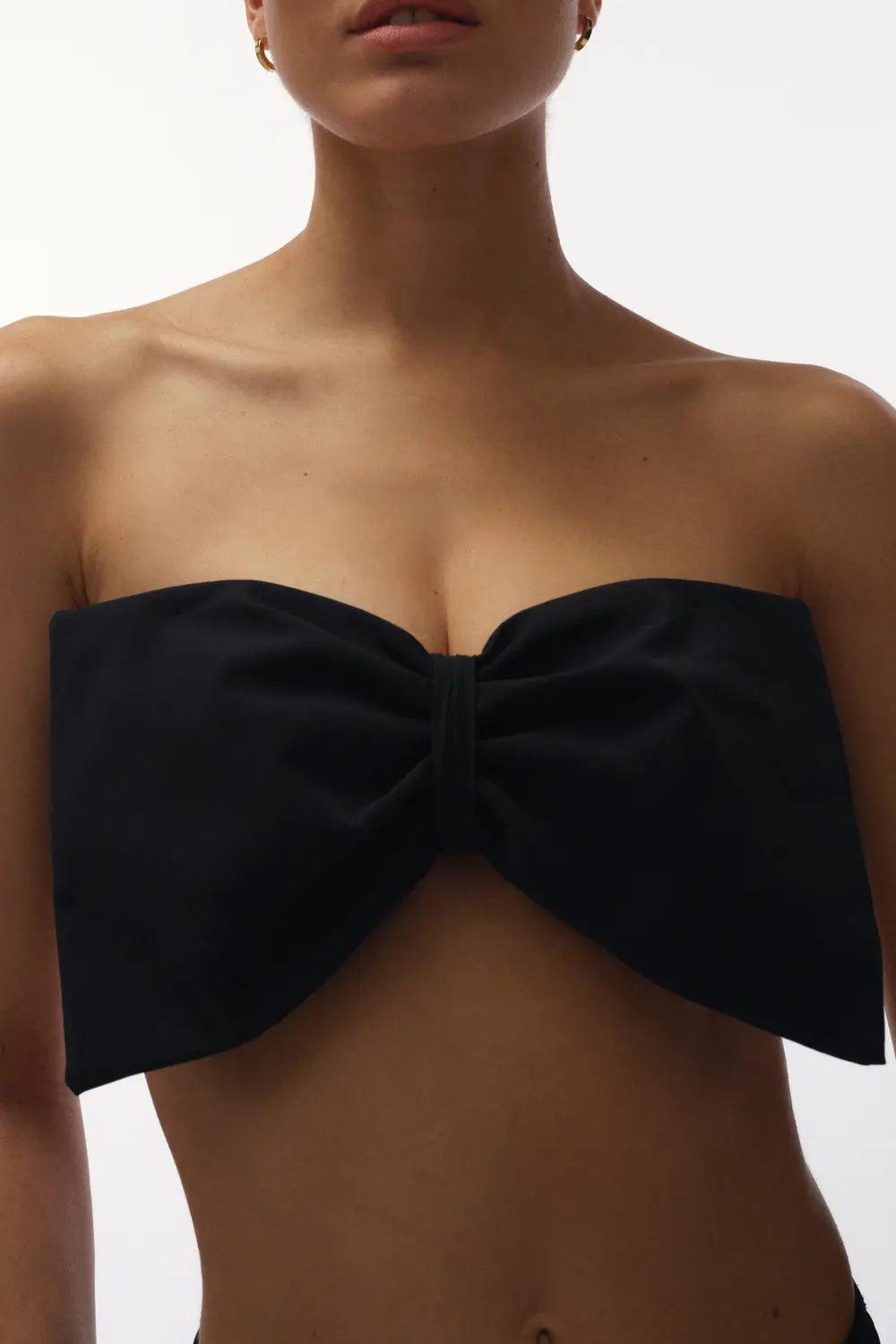 Love Stories Bow + Pebbles bikinitop met bikinislip - black - Lingerie Valentijn