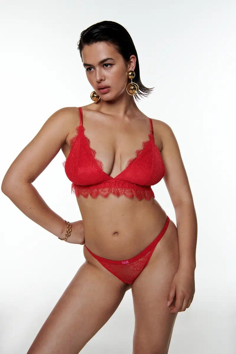 Love Stories Gwen Bralette - red - Lingerie Valentijn