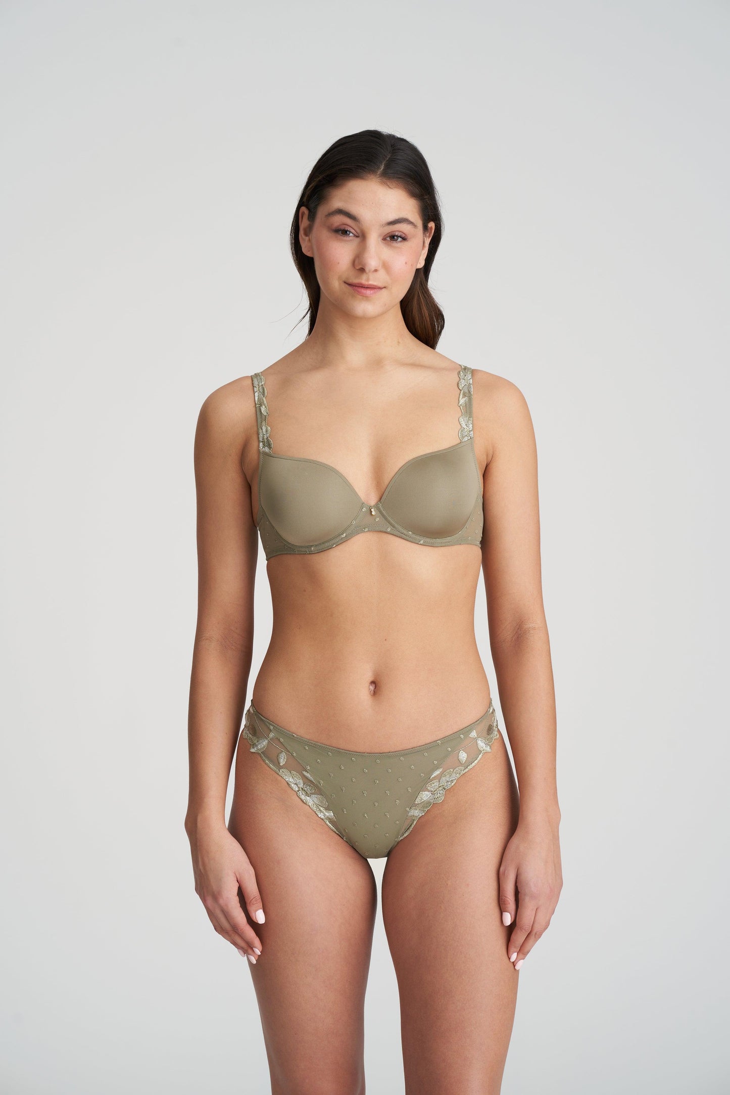 Marie Jo Agnes voorgevormde bh - hartvorm golden olive - Lingerie Valentijn