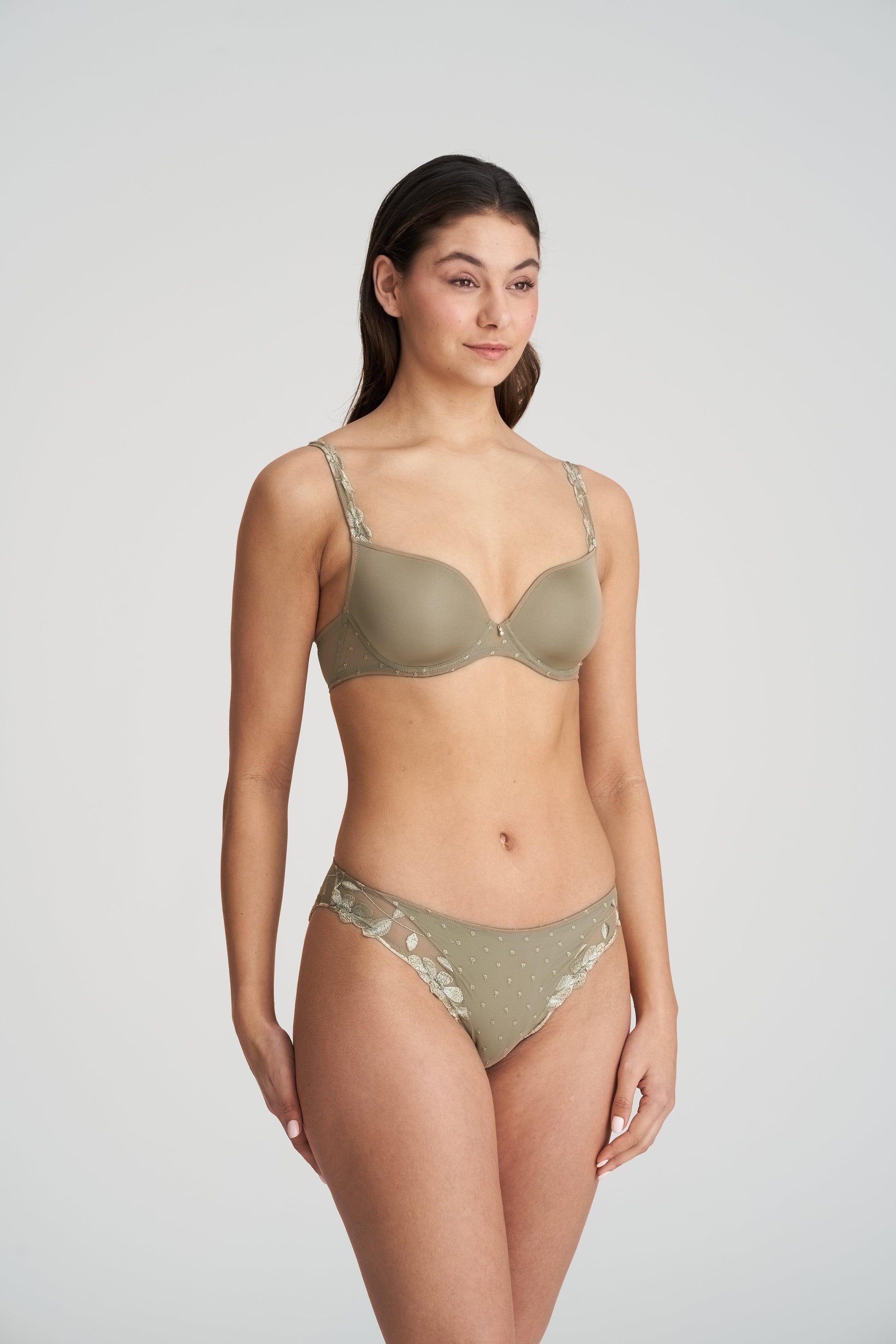 Marie Jo Agnes voorgevormde bh - hartvorm golden olive - Lingerie Valentijn