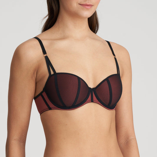 Marie Jo Fezz voorgevormde balconette bh italian brown - Lingerie Valentijn