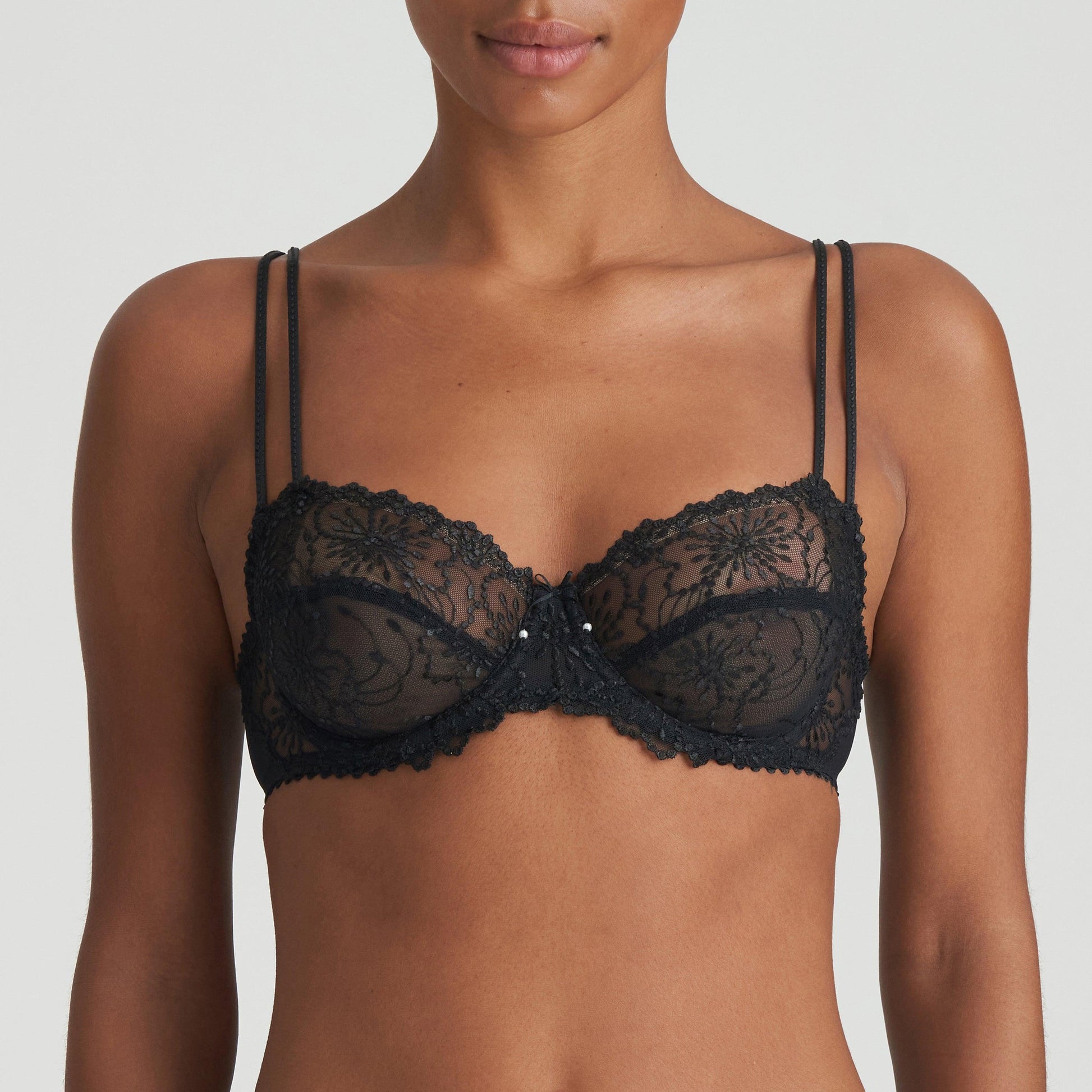 Marie Jo Jane balconette bh horizontale naad zwart - Lingerie Valentijn