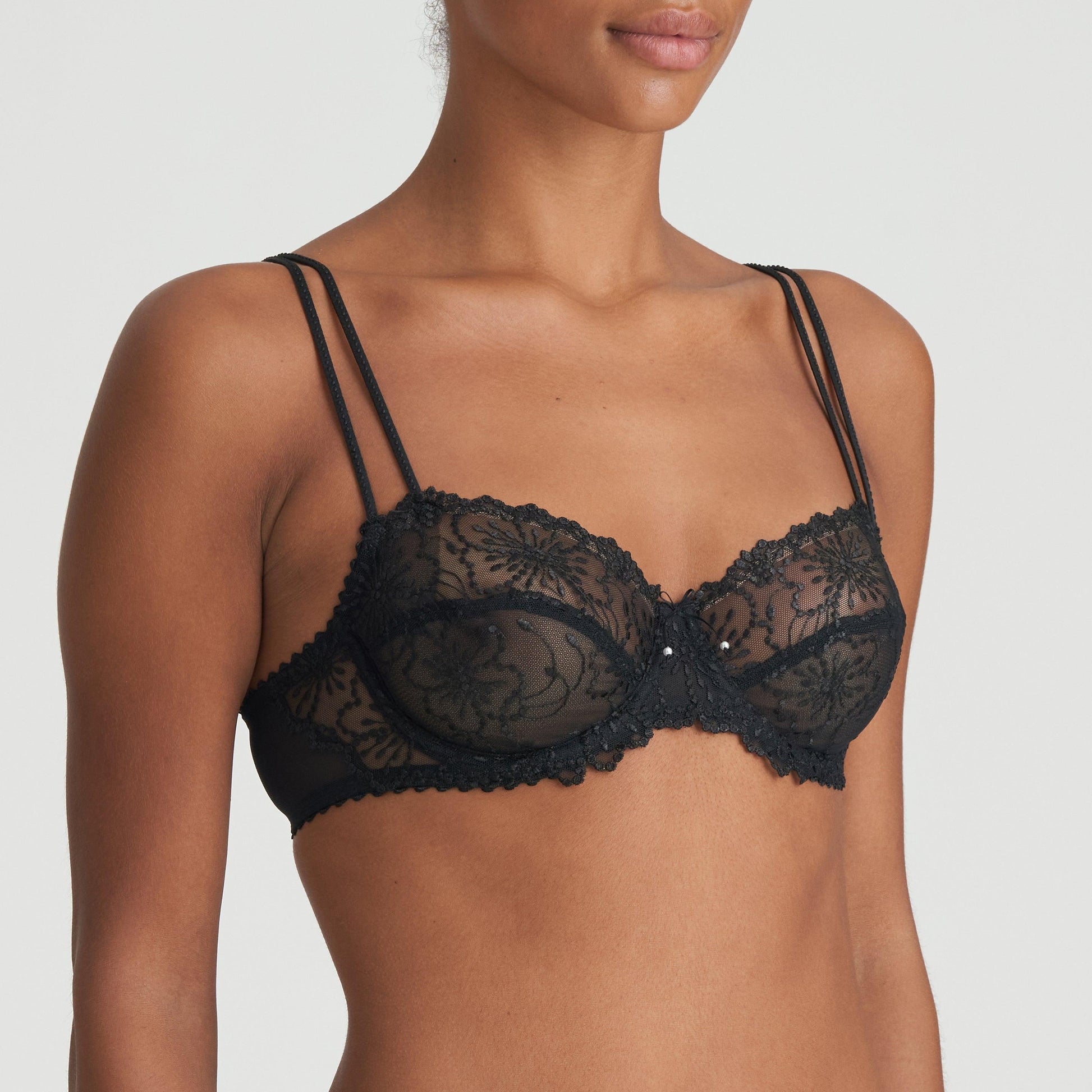 Marie Jo Jane balconette bh horizontale naad zwart - Lingerie Valentijn