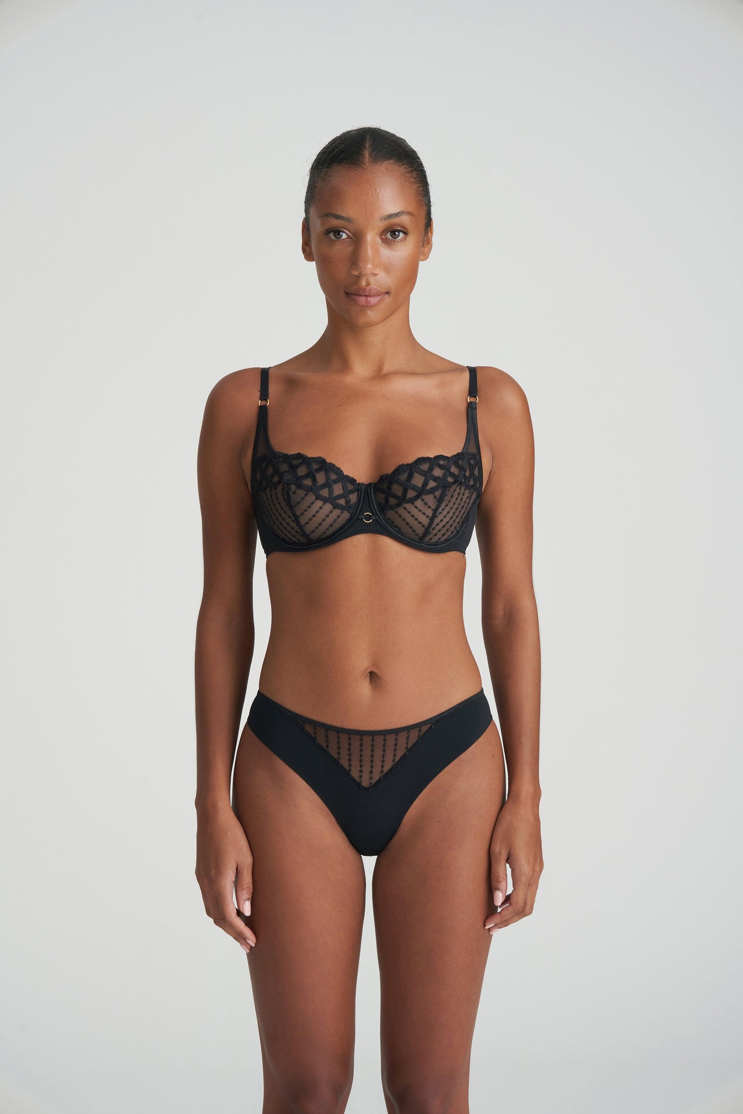 Marie Jo Jhana balconette bh verticale naad zwart - Lingerie Valentijn