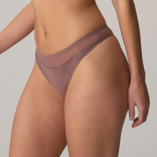 Marie Jo Louie string satin taupe - Lingerie Valentijn