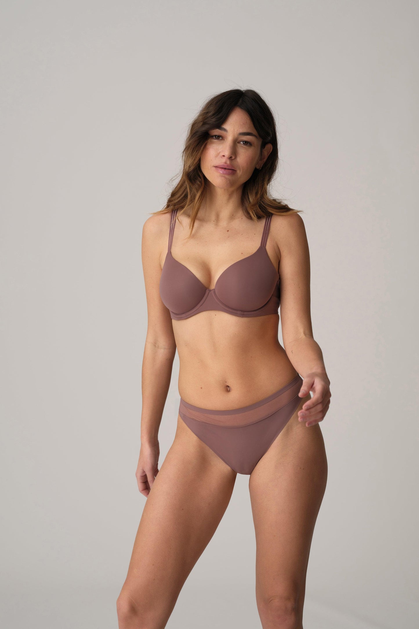 Marie Jo Louie volle cup spacer bh satin taupe - Lingerie Valentijn