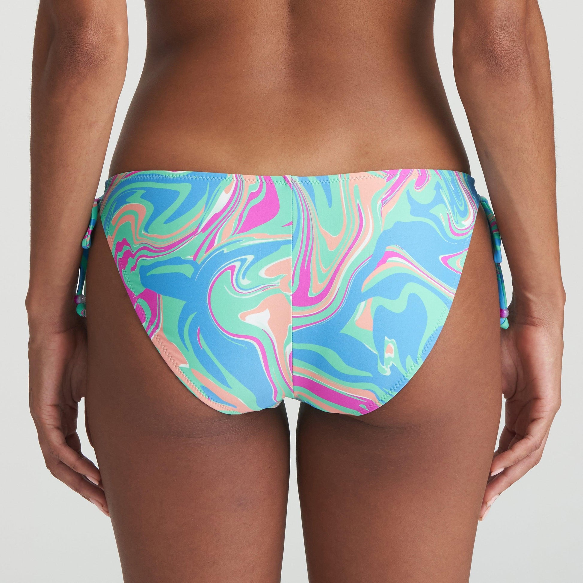 Marie Jo Swim Arubani bikini heupslip met koordjes Ocean Swirl - Lingerie Valentijn