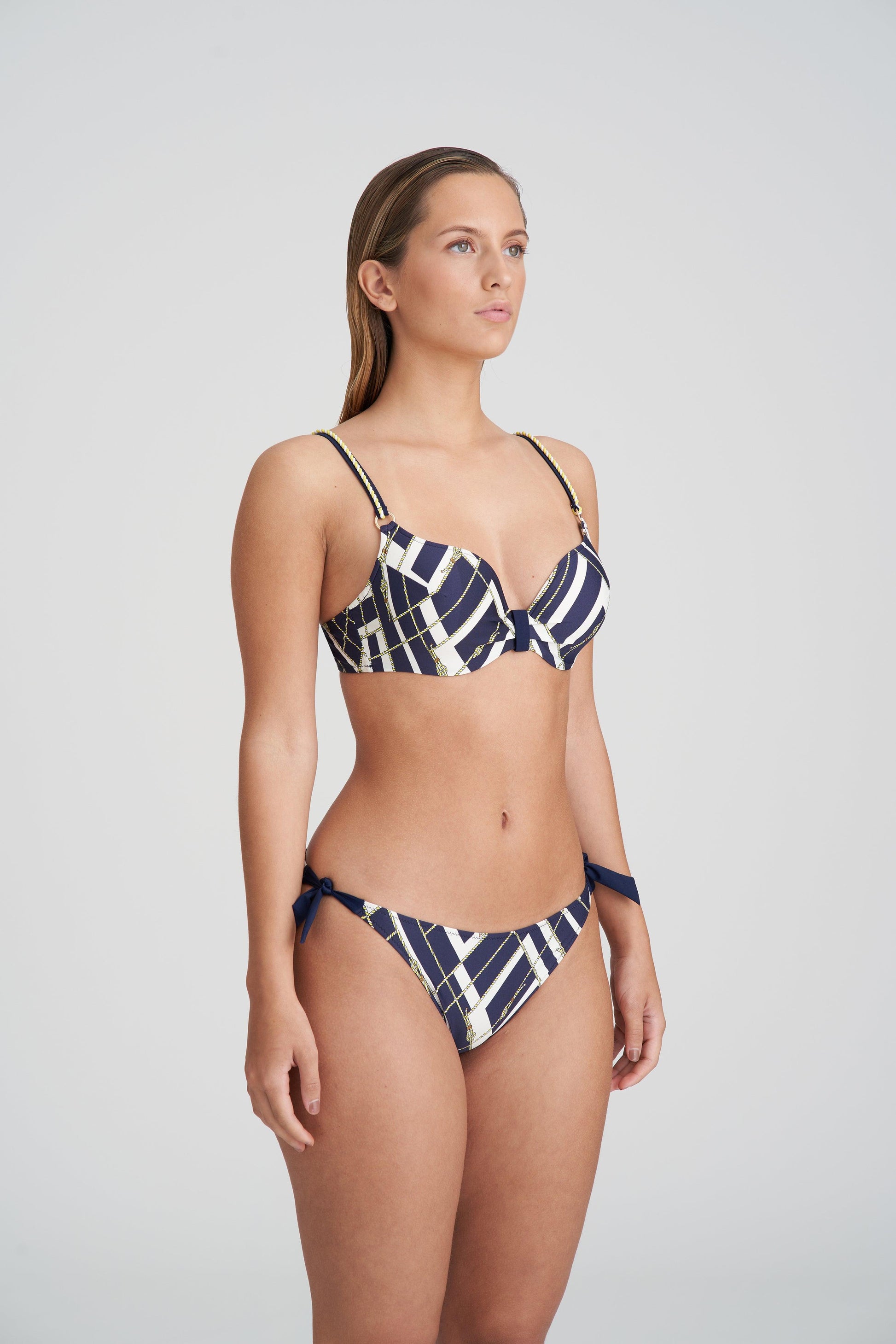 Marie Jo Swim Saranji bikini heupslip met koordjes Majestic Blue - Lingerie Valentijn